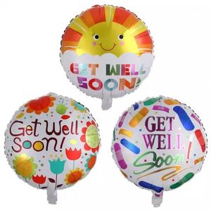 2023 <b>Balloons</b> Wholesales New Product 18 Inch <b>Round</b> Shaped Aluminum Foil Get Well Soon <b>Balloon</b> - Product Image 1