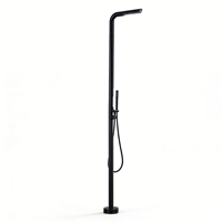 Colonne de douche autoportante WEIHAO pour extérieur, avec pommeau de douche haut de gamme, robinet de douche en acier inoxydable, eau chaude et froide, idéale pour la plage
