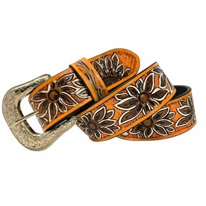 Cinturón de Cuero Vacuno Vintage con Hebilla de Pin y Diseño Cuadrado, Impermeable, 38 cm de Ancho, para Hombre - Product Image 2