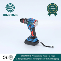 Perceuse-visseuse sans fil 21V, moteur sans balais, couple élevé 65Nm, vitesse variable, mandrin métallique sans clé 13mm, 2 batteries Li-ion 1.3Ah
