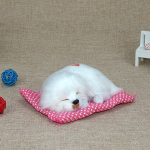 Peluş simülasyon köpek Model araba süsler güzel evcil hayvan oyuncakları Barking <span class=keywords><strong>Mini</strong></span> şekerleme Alseep köpek ev dekorasyon peluş uyku köpek - Product Image 4