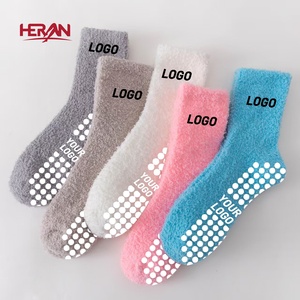 Custom Fluffy Grip <strong>Sock</strong> Supplier Cozy Home Sleep Cashmere Women <strong>Socks</strong> with Grip Comfortable Sleep <strong>Sock</strong> for Women - Product Image 1