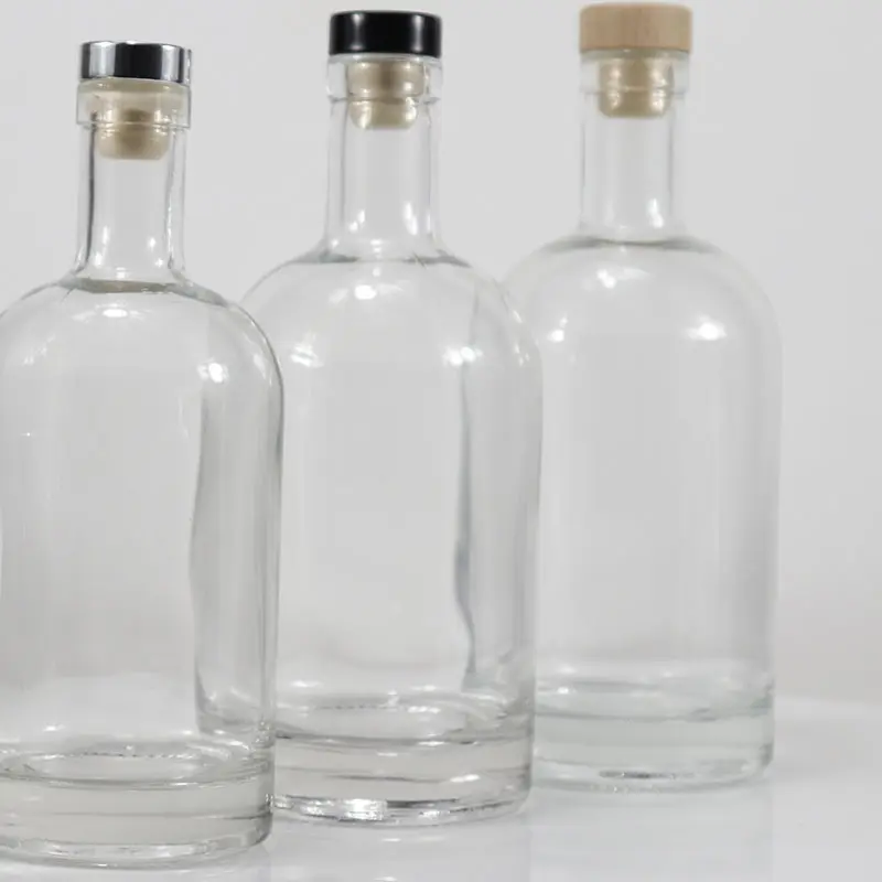 Botol Minuman Keras 500Ml 700Ml 750Ml 1000Ml Botol Kaca Spirit Vodka Nordik untuk Minuman Keras