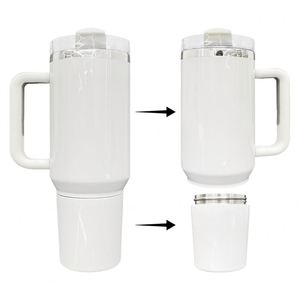 Botella de agua tipo tumbler H2.0 de 40 oz con compartimento secreto oculto en la base para guardar objetos de valor y aperitivos, vasos DIY, desde almacén de EE. UU. - Product Image 1