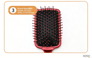 Cepillo de aire de tres colores con dientes de silicona y mango de plástico para uso doméstico, cepillo de masaje para alisar el cabello para mujeres. - Product Image 5