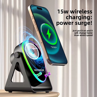 Station de recharge sans fil professionnelle avec haut-parleur à induction, support de téléphone RGB, pour bureau à domicile, fourniture d'usine OEM ODM
