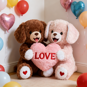 प्यार के साथ प्यारा पिल्ला जोड़े बच्चों के लिए प्यार - Product Image 2