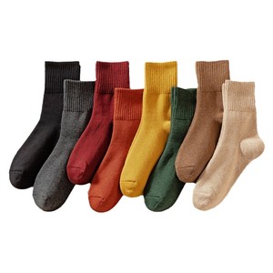 Women Thermal <b>Socks</b> Cotton Solid Color Mid-Calf Warm <b>Winter</b> <b>Socks</b> For Women Youth And Middle Aged - Product Image 5