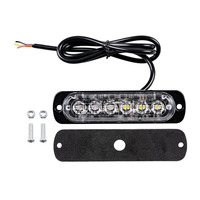 C0024 Étanche Ambre Rouge 6LED 12V 24V Voiture Camion Côté Flash Clignotant Grill Bleu Clair
