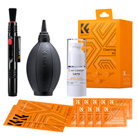Kit de nettoyage 15-en-1 K&F Concept (Chiffon de nettoyage, Stylo de nettoyage, Souffleur d'air en silicone noir, Lingettes humides, Liquide de nettoyage 15ml)