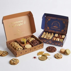 Boîtes pliantes en papier alimentaire personnalisées écologiques pour envois postaux, pâtisseries, gâteaux, biscuits et plus - Product Image 1
