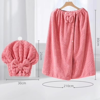 Ensemble de serviettes de bain surdimensionnées en microfibre douce et absorbante, taille super grande, jupe de bain et bonnet de serviette pour cheveux pour femmes, douche