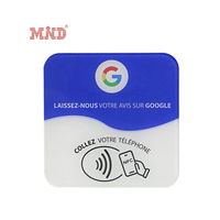 Placa Acrílica NFC Personalizada con Logotipo para Reseñas, Menú de Restaurantes, Redes Sociales, Etiqueta NFC