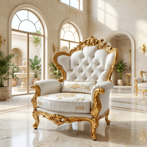 Juego de Sofás de Madera Maciza Tradicional Convertible de Lujo Premium, Silla Elegante para Sala de Estar - Product Image 3