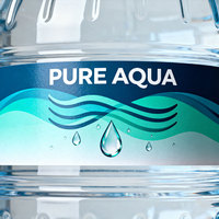 Impression d'autocollants personnalisés Emballage de col d'étiquette de bouteille d'eau minérale thermorétractable Autocollant d'étiquette étanche pour bouteille d'eau
