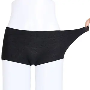 一次性水疗短裤透气高弹性平角黑色网眼内衣尼龙内裤
