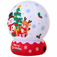 Globe de neige gonflable de Noël de 6 pieds avec éclairage LED, étanche, pour jardin, place publique, fête de Noël, décoration