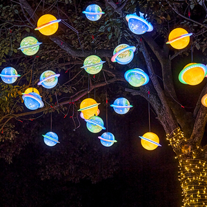Luce luminosa del pianeta dello spazio del cielo stellato della luna a Led per la luce del pianeta per la festa in giardino per feste all'aperto - Product Image 5
