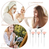 Pinceaux pour masque facial en éventail, vente chaude, doux, applicateur de masque facial en éventail, outils de maquillage, pinceaux cosmétiques pour le maquillage des femmes