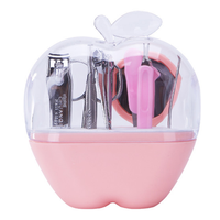 Kit de manucure en forme de apple, soins ongulaires portables de qualité supérieure, pack de 9 pièces, OEM