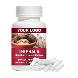 Triphala Kapseln Kräuterergänzungsmittel mit Belleric Myrobalan und Chebulic Myrobalan zur Unterstützung von Verdauung, Darmgesundheit und Immunsystem - Product Image 1