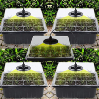 LK Kit de mini plateaux de pépinière avec couvercles en plastique pour semis/plateau pour plantes pour jardin Kit de plateau de pot de démarrage de graines
