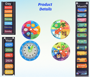 ลดราคา! ปฏิทินผ้าสักหลาดเล่มแรกของฉัน บอร์ดเรื่องราวสำหรับเด็กก่อนวัยเรียน ของตกแต่งผนังห้องเรียน บอร์ดกิจกรรม ของเล่นมอนเตสซอรี่ - Product Image 3