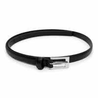 Ceinture décontractée noire en PU pour femme avec boucle en alliage et logo personnalisé, longueur et largeur ajustables, boucle à ardillon OEM/ODM