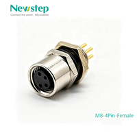 M8 Schraubanschluss, Löttyp, Stecker und Buchse, 3, 4, 5, 6, 8 Pins, Frontmontage, Rundsteckverbinder
