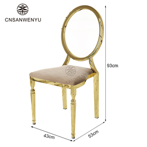 Chaises en acier inoxydable transparentes certifiées ISO, design personnalisé, vente en gros, pour événements, mariages, banquets, fêtes - Product Image 4