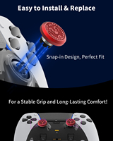 Capuchon de joystick en métal à motif 2-en-1, compatible avec les manettes PS5/PS4 SWITCH PRO/XBOX, capuchon de joystick en métal à motif modifié DIY DS5