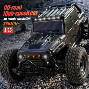 Voiture RC tout-terrain électrique 4x4 à l'échelle 1:16, haute vitesse, haute puissance, avec contrôle synchronisé, construction métallique durable - Product Image 6