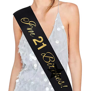 Im 21 BabyBlack Sash, Fascia per il 21° Compleanno, <span class=keywords><strong>Finalmente</strong></span> Legale, Accessori per Feste di Compleanno, Decorazioni 738 - Product Image 2