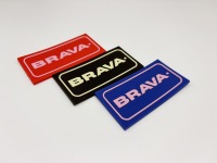 Écussons thermocollants personnalisés en PVC souple transparent avec logo en caoutchouc pour vêtements