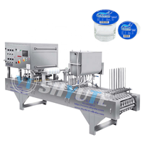 Machine automatique électrique de remplissage et de scellage de gobelets d'eau minérale à haute viscosité avec construction en acier inoxydable