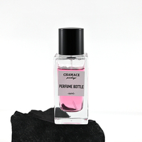 Flacon de parfum en verre premium 30ml 50ml 100ml, atomiseur carré avec sérigraphie, MOQ 100 pièces, bouchon en plastique
