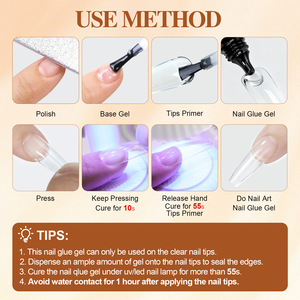 Colle adhésive solide pour nail art transfrontalier, pour ongles portables, longue durée, forte, non rebondissante, colle structurelle nude - Product Image 2