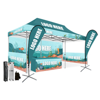 Tente d'auvent stable et imperméable de logo personnalisé de 13x20ft pliable facile à assembler tente légère de gazebo de publicité d'affaires