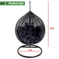 Nouvelle chaise suspendue moderne en rotin tressé pour extérieur, durable, pour patio, balançoire, hamac, jardin, terrasse, balcon, fauteuil œuf de loisirs