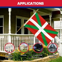 Drapeau basque Ikurrina personnalisé OEM 90x150cm en polyester pour décoration extérieure, imprimé recto-verso, bannière 3x5ft pour événements culturels