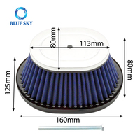Filtre à air à haut débit YFS200 PA-349 YDR200 Blaster 1988-2006 Filtre à air de course pour moto Fabricant professionnel
