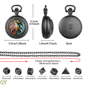 YY Set De 7 Dados Poliédricos Metálicos Accesorios Para Juegos De Mesa RPG Con Estuche Portátil - Product Image 6