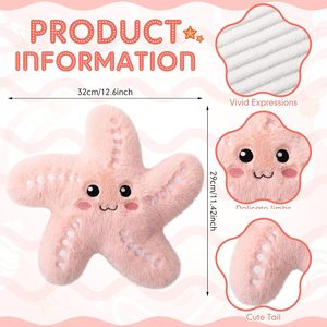 Coussin chauffant et rafraîchissant amovible en peluche <span class=keywords><strong>super</strong></span> douce en forme d'étoile de mer, avec remplissage de lavande et de graines de lin, pour 0-24 mois - Product Image 2