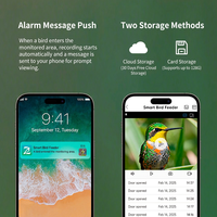 Mangeoire à oiseaux intelligente avec caméra, alimentation solaire, contrôle par application WiFi, station d'alimentation automatique pour oiseaux d'extérieur