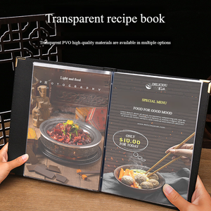 Cubierta de Menú de Cuero PU Vintage con Logotipo Estampado en Caliente Personalizado al por Mayor para Restaurantes y Hoteles, con Inserto Transparente de PVC Impermeable, Libro de Lista de Vinos - Product Image 4