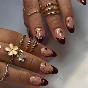 Vente en gros de <span class=keywords><strong>faux</strong></span> <span class=keywords><strong>ongles</strong></span> en gel à presser de haute qualité, technologie Saibo, 3D, effet perle, réutilisables, formes cercueil, amande, carrée, avec paillettes et <span class=keywords><strong>colle</strong></span> - Product Image 4