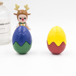 2ใน1ปลอดสารพิษสีสดใสครั้งแรกดินสอสีรูปไข่ง่ายปาล์มจับสำหรับเด็กวัยหัดเดิน - Product Image 2