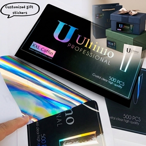 Custom Anime Die Cut Vinyl Stickers Square Label Genuine Paper Uv Dtf Original Holographic Gift Box Sticker - Product Image 1