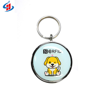 13,56 MHz RFID NFC QR-Code intelligenter Haustier-Tag Anti-Verlust TAG 213 216 NFC Epoxidholz-Halsband-Tags