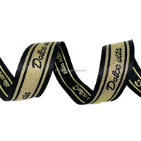 Logo personnalisé d'usine Polyester recyclé tissé Sangle en nylon métallique pailleté Jacquard Sangle pour sac à dos Sacs